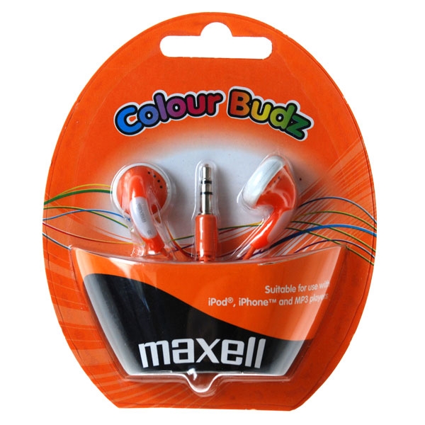 Slúchadla Maxell 303360 Colour Budz Orange